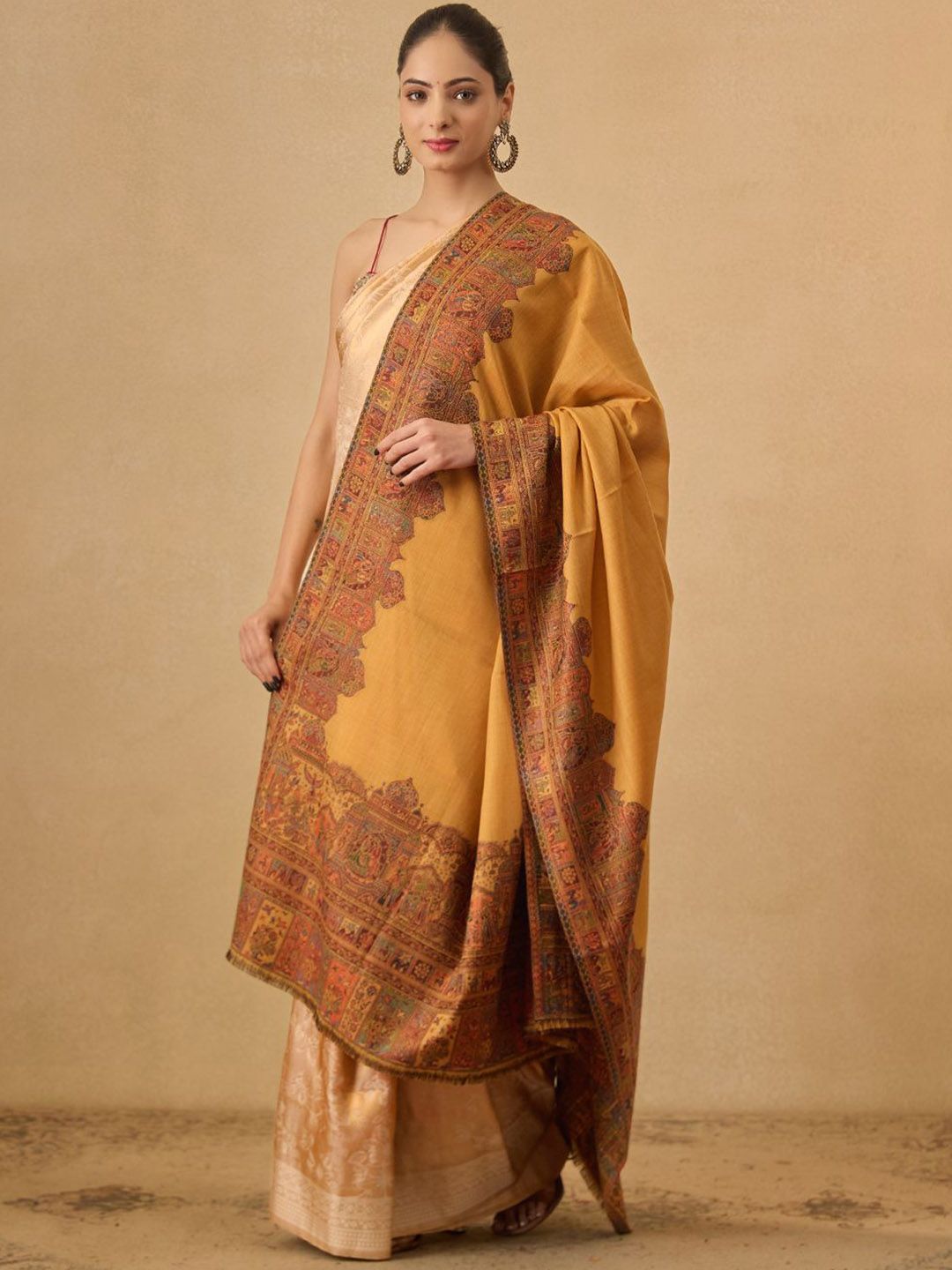 Dhiyona PA Tribal Woven Design Woolen Shawl