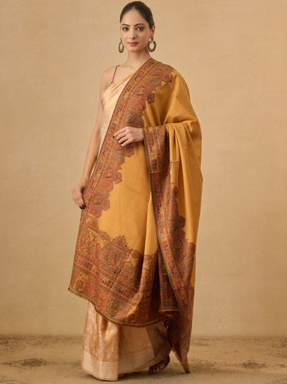 Dhiyona PA Tribal Woven Design Woolen Shawl