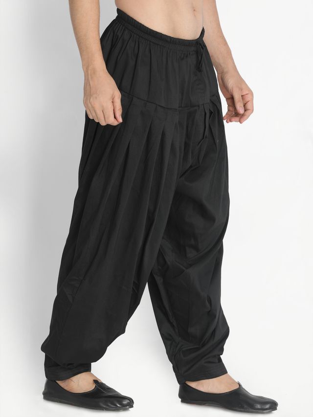 Men's Black Cotton Blend  Pyjama