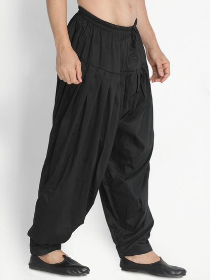 Men's Black Cotton Blend  Pyjama