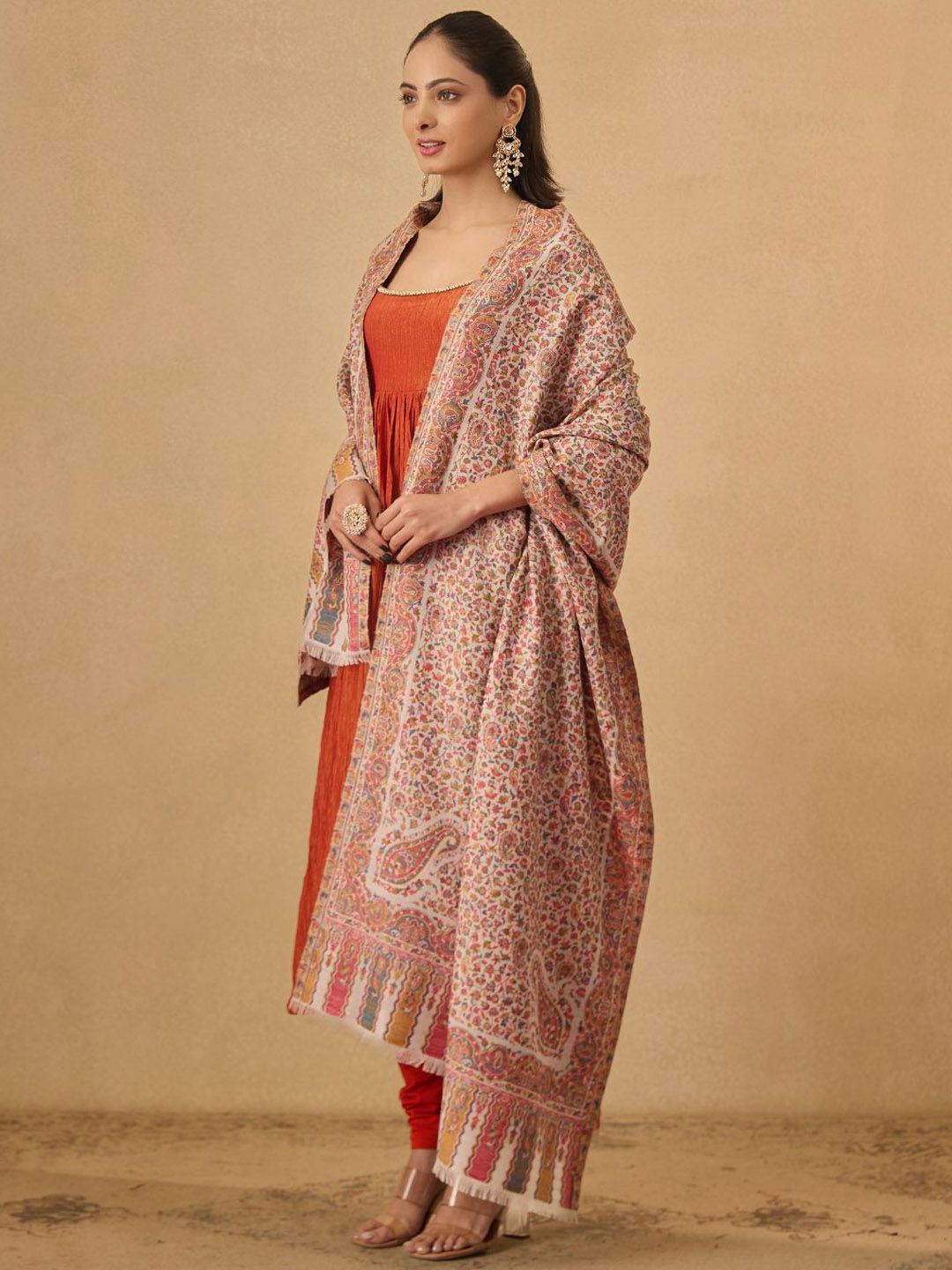 Dhiyona PA Floral Woven Design Mehak Kaani Shawl