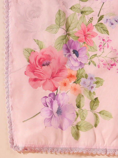 Women Floral Embroidered Regular Thread Work Kurta with Trousers & With Dupatta