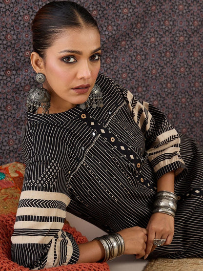 Women Printed Regular Pure Cotton Kurta with Trousers