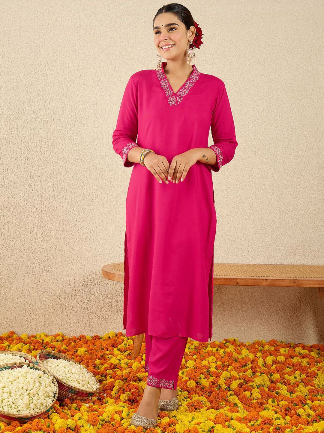 Dhiyona IE V-Neck Tunic With Trouser