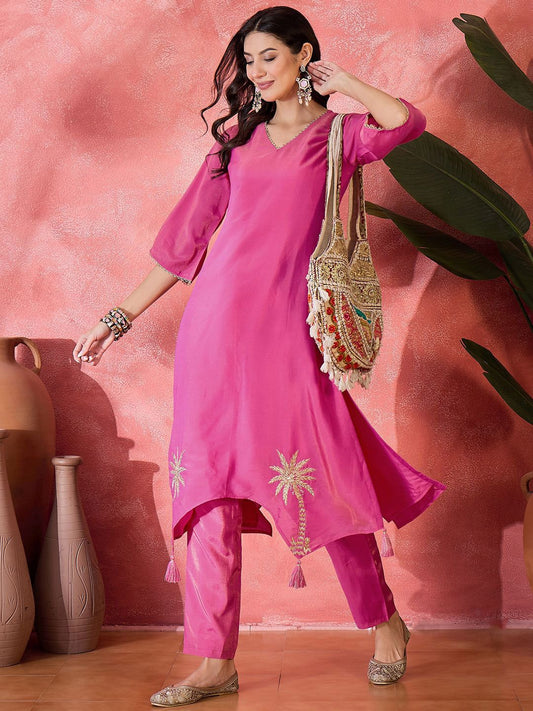Dhiyona SN Women's Floral Printed Kurta with Trousers