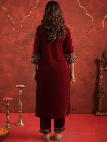 Women Ethnic Motifs Embroidered Kurta with Trousers & Dupatta