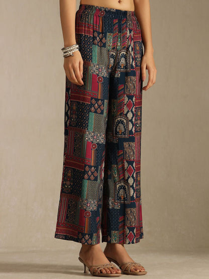 Dhiyona SO Women's Women Ethnic Motifs Printed Kurta with Palazzo