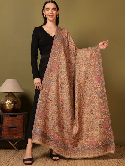 Dhiyona PA Floral Woven Design Woolen Shawl