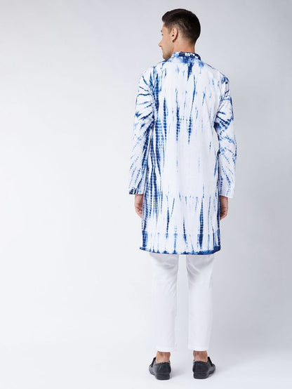 Men's Blue Pure Cotton Straight Kurta Pyjama Set