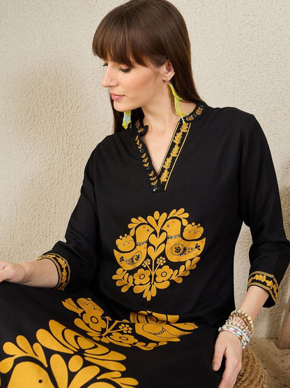Women Ethnic Motifs Printed A-Line Kurta with Palazzos