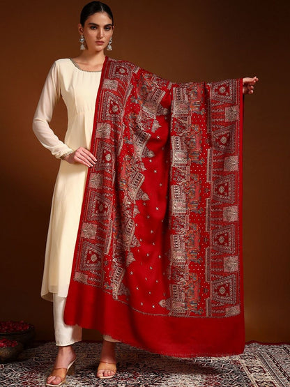 Dhiyona PA Women Paisley Embroidered Shawl