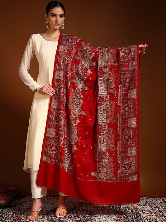 Dhiyona PA Women Paisley Embroidered Shawl