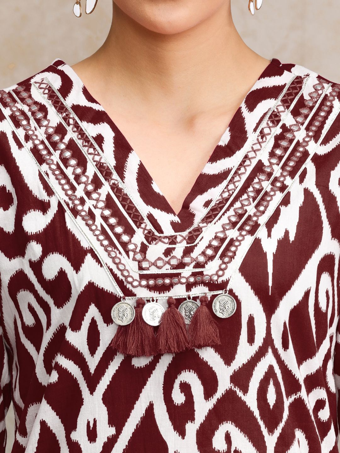 Dhiyona VA Women'sFloral Printed Pure Cotton Kurta with Trousers