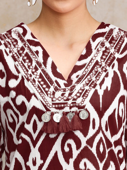 Dhiyona VA Women'sFloral Printed Pure Cotton Kurta with Trousers